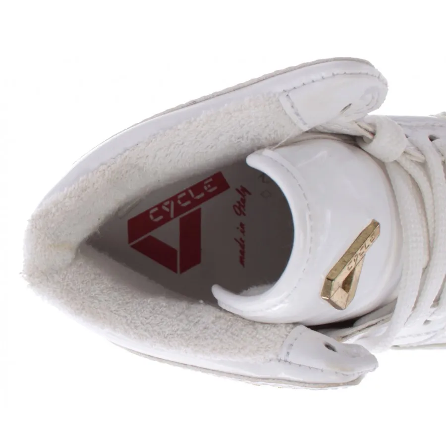 Zapatos Mujeres Sneakers Alto CYCLE 371246 VL2 Vern Bianca Lux Oro Cuero Blanco