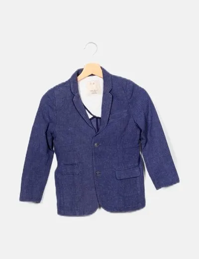 Zara Blazer azul básica
