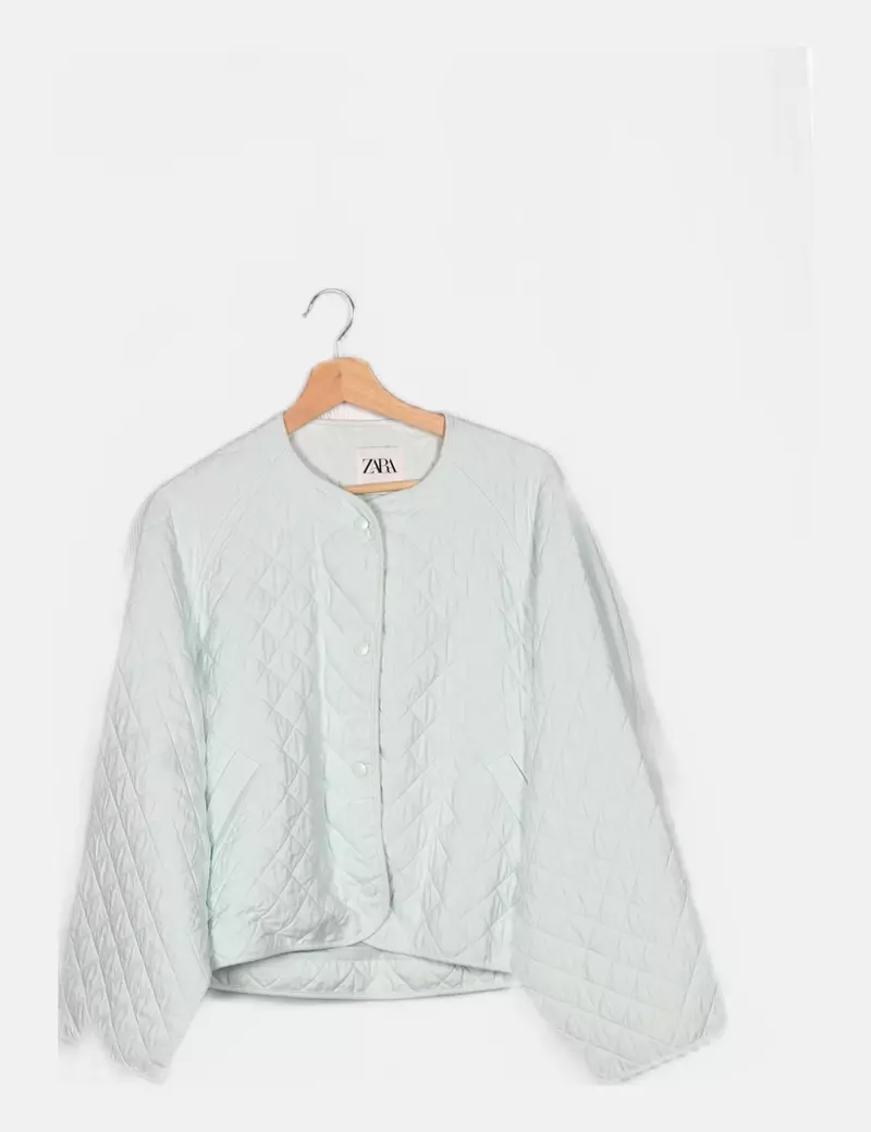 Zara Chaqueta azul acolchada