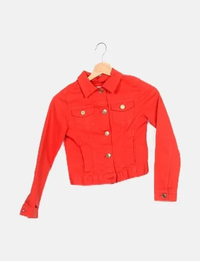 Zara Chaqueta denim roja