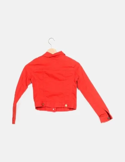 Zara Chaqueta denim roja