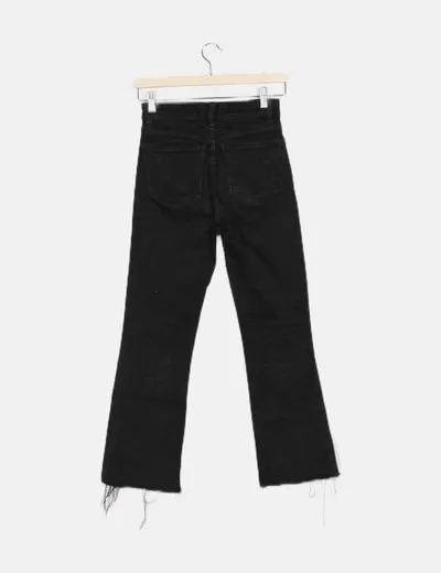 Zara Jeans cropped negro