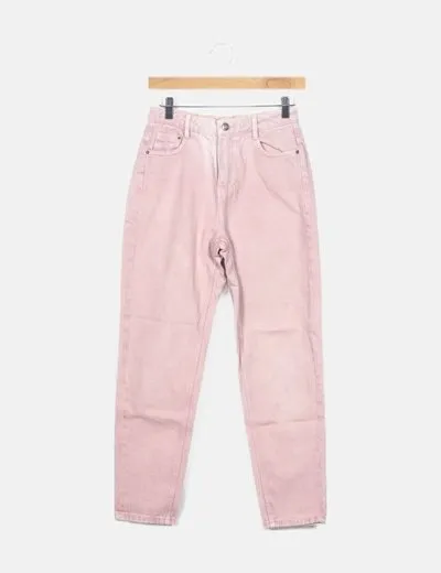Zara Jeans denim rosa boyfriend